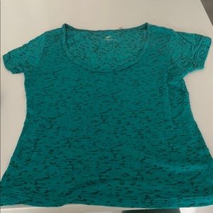 Stem teal and black burnout t-shirt, S